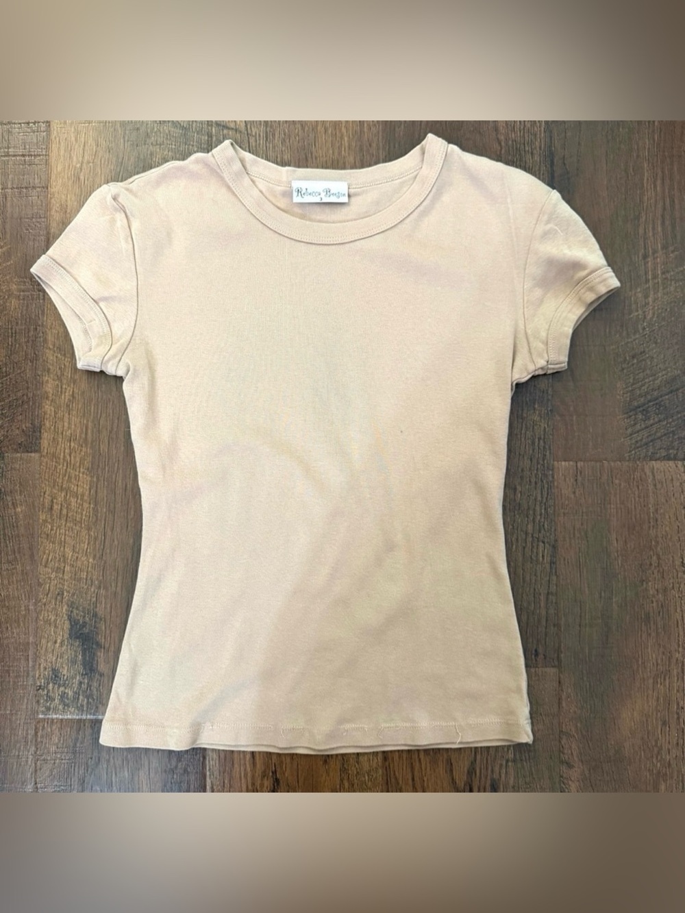 REBECCA BEESON nude short sleeve tee shirt, size 3 (M/L equivalent)